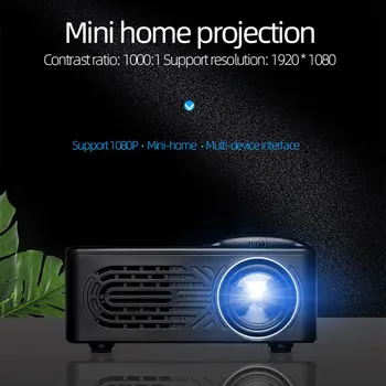 

2020 New 814 Home Mini Projector Mini Portable Home Entertainment Projector Compact Air Outlet 1080P Home Theater