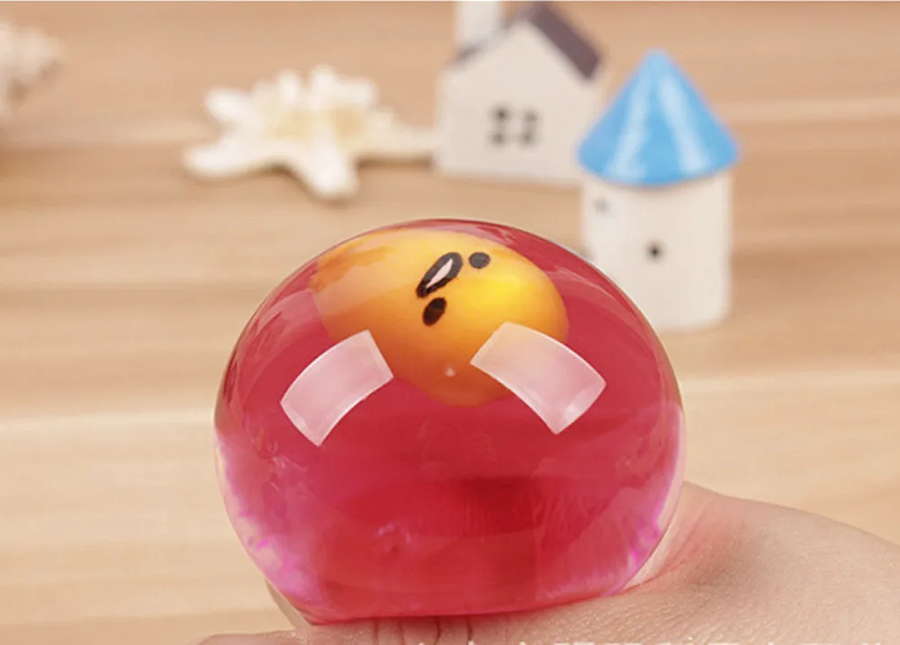 Hot Pink Креативное прозрачное яйцо сжимающее Исцеление Забавная детская игрушка снятие стресса коллекция подарок снятие стресса Декор мягкая игрушка - Цвет: Hot Pink