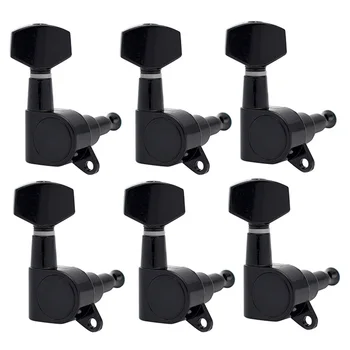 

Guitar Sealed Small Peg Tuning Pegs Tuners Machine Heads For Acoustic Electric Guitar Guitar Parts( Black 6R )