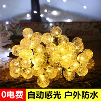 

Solar Lighting For Garden Led Bubble Bulb Lamp String Christmas Day Outdoor Waterproof Lawn Decoration Ball Color