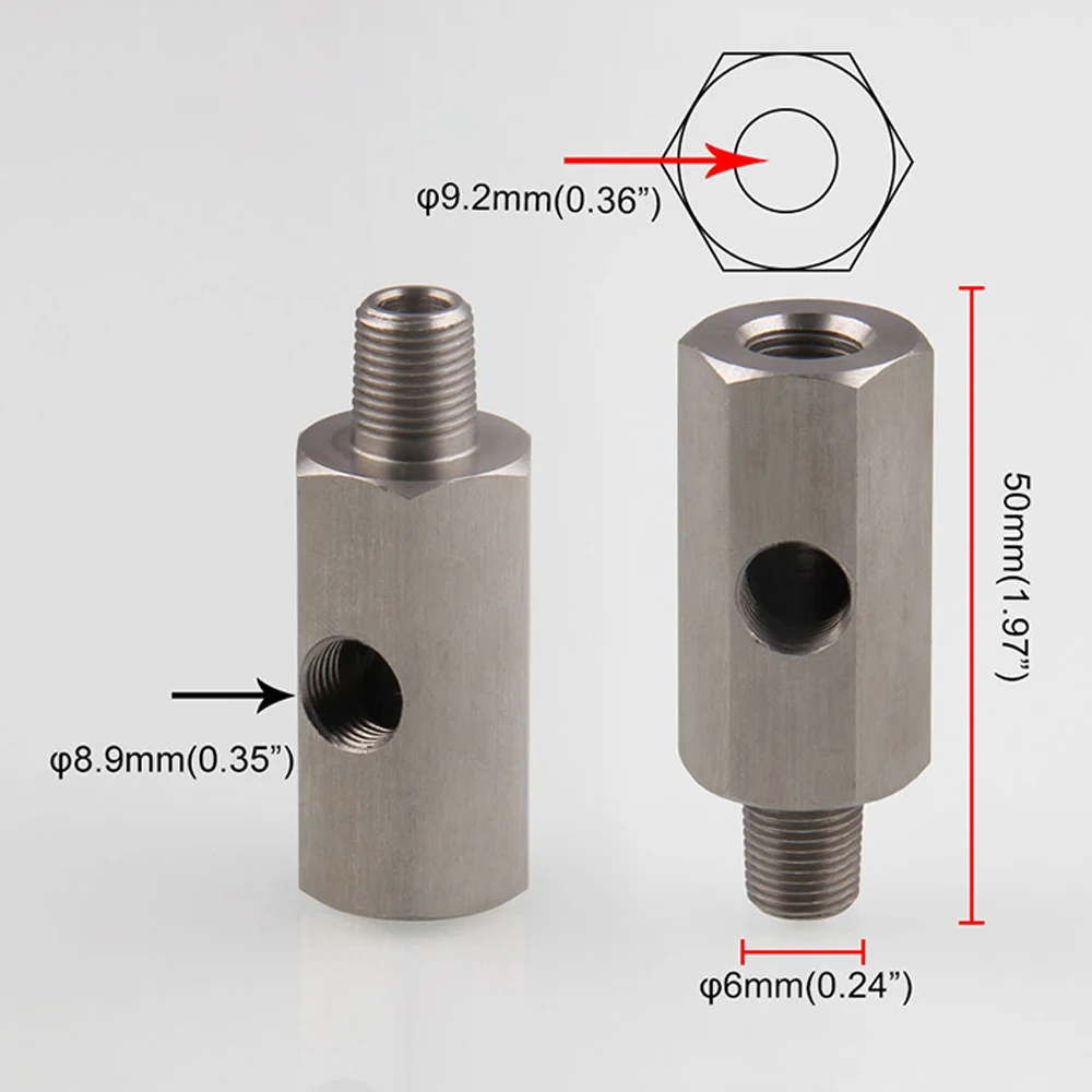 1x датчик давления масла тройник 1/8NPT к адаптеру инструмент турбо питания линия манометр