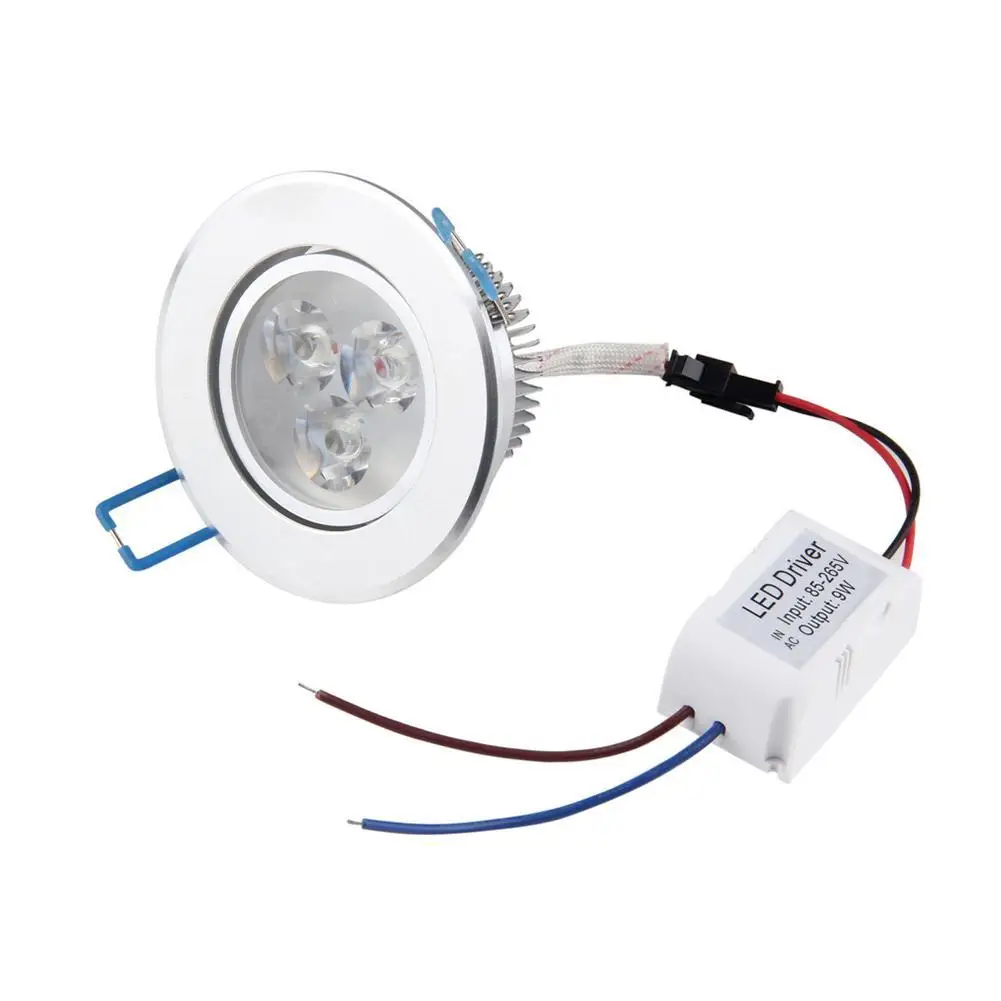 1 шт 9W AC85V-265V 110 V/220 V светодиодный потолочный светильник Встраиваемый светодиодный настенный Точечный светильник с Светодиодный драйвер для дома светильник