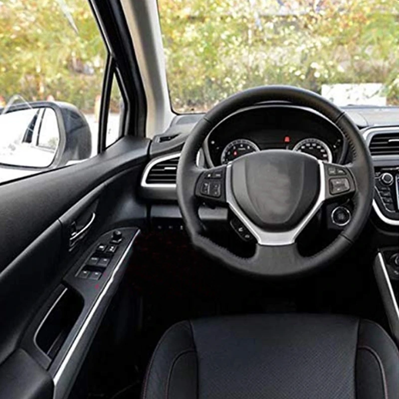 Для Suzuki SX4 S Крест Chrome интерьер дверные ручки подлокотника стайлинга автомобилей Стикеры аксессуары