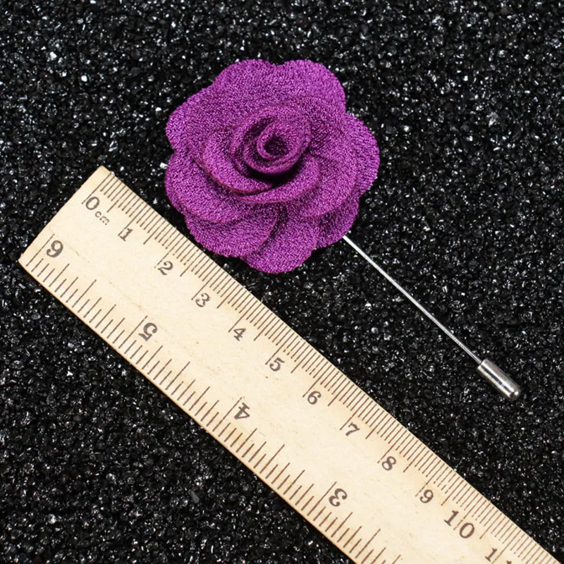 Wedding Boutonniere Pins Corsage Women Men Groom Brooch Flowers Polyester Buttonhole Marriage Roses Guests Prom Suit Accessories image_2