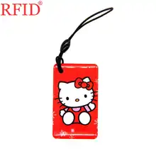 UID S50 1K 13,56 Mhz сменная NFC RFID карта жетон тег значок перезаписываемый брелок мультфильм брелок с кольцом жетон тег Быстрая 1