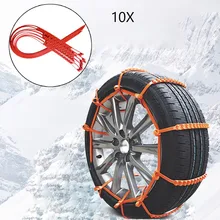 

10pcs General Car Tire Snow Chains Off-Road Vehicles SUV Thick Winter Snow Chain Car Accessories High Quality Tire Chains
