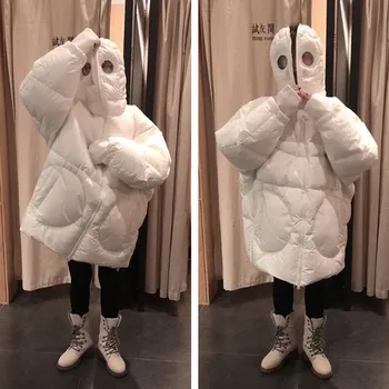 

New Winter Hooded Warm Down Coat Women Casual Long free size Down Jackets Ladies Thicken Cotton new Parka Outerwear Korean Coat