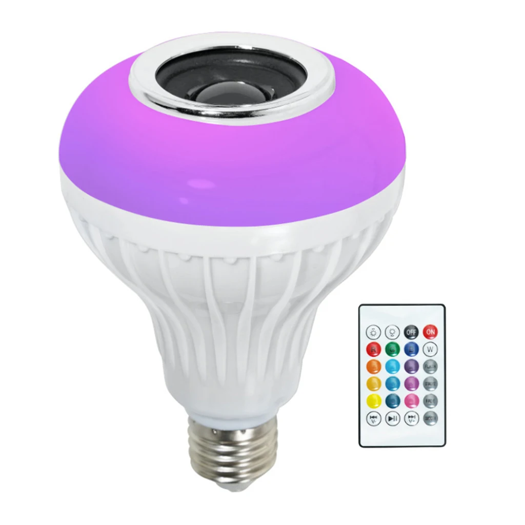 LED Light Bulb, Music RGB Color Changing Light Bulb Equivalent, Multicolor Decorative Bulb with Remote Control for Party Home