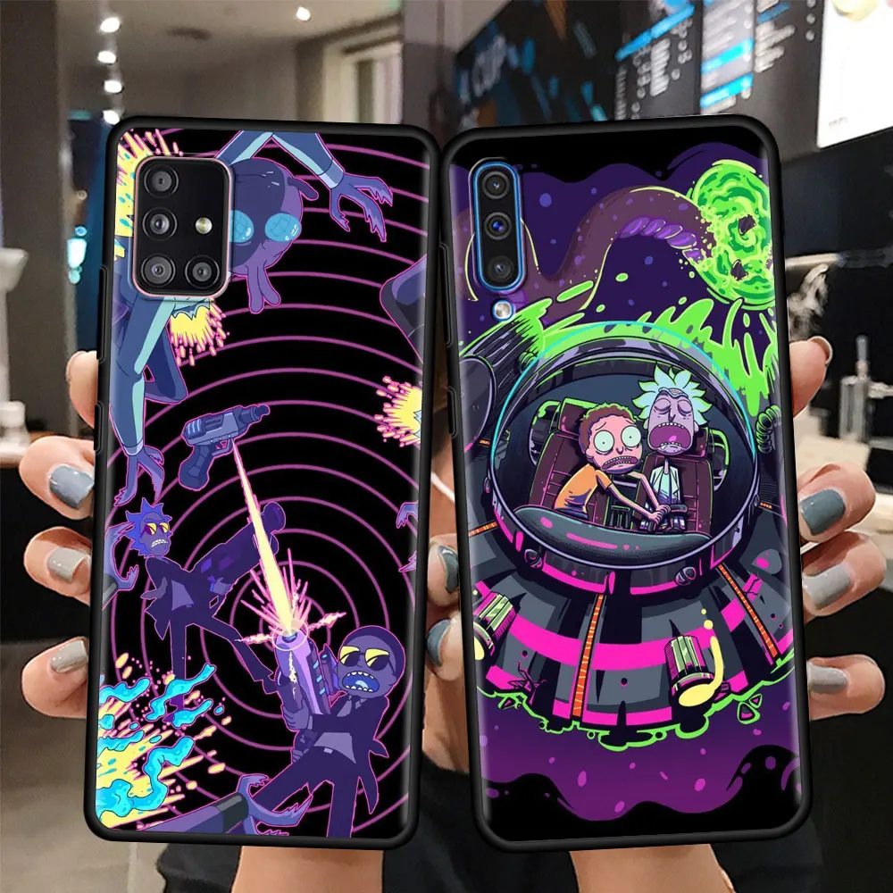 Hot Sale Cover For Samsung Galaxy A51 A71 A21s A70 A50 A40 A20e A12 A10 Phone Case A72 A52 5G A41 A31 Shells Ricks Cute Mortys