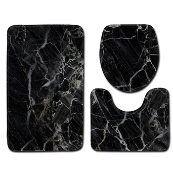 

3pcs/Set bathroom Mats Marble Pattern Non-Slip Rug Toilet Lid Cover Bath toilet Mat Home Rug alfombra ducha antideslizante