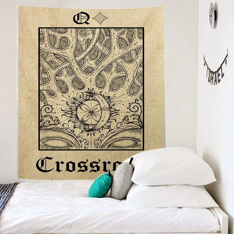 Tarot Star Tapestry Wall Tapestry Wall Hanging Psychedelic Tapestry Celestial Tapestry Decor for Bedroom Living Room tap617 - Цвет: 4