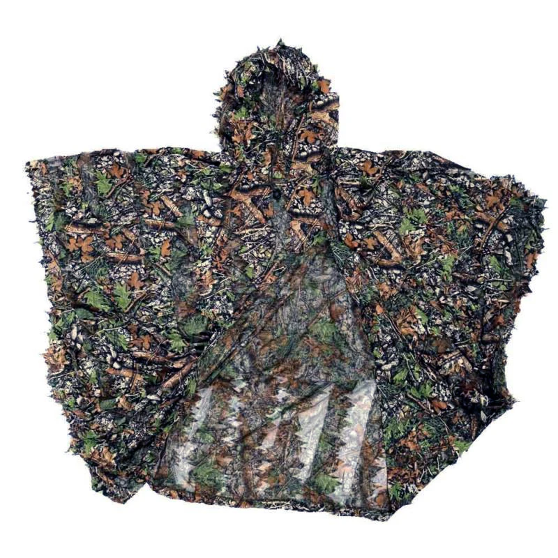 3D Maple Leaf Cloak, Jungle Hunting Suit, Polyester, Durable, Outdoor, Woodland, Sniper, Geely, Military,160cm*120cm