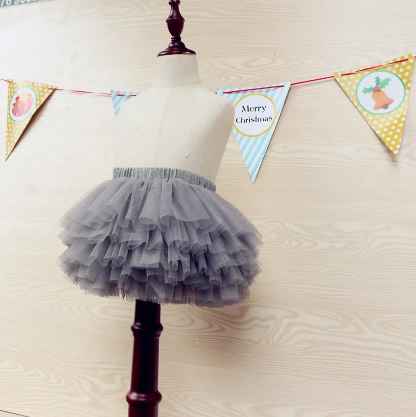 2020 Новогодняя Тюлевая юбка юбки для маленьких девочек юбка-пачка малышей пышная