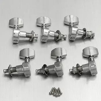 

6 Pcs/set Sliver Acoustic Guitar Machine Heads Knobs Guitar String Tuning Peg Tuner