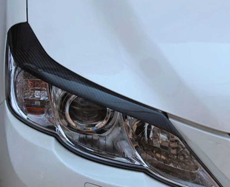 Углеродное волокно фара брови реснички на фары для 2009-2013 Toyota Mark X 2010 2011 2012