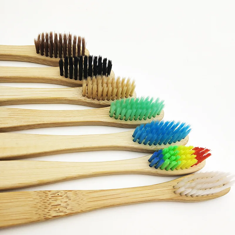 1 шт. cepillo de dientes ecológico de bambhou para la salud del carbón para el cuidado bucal