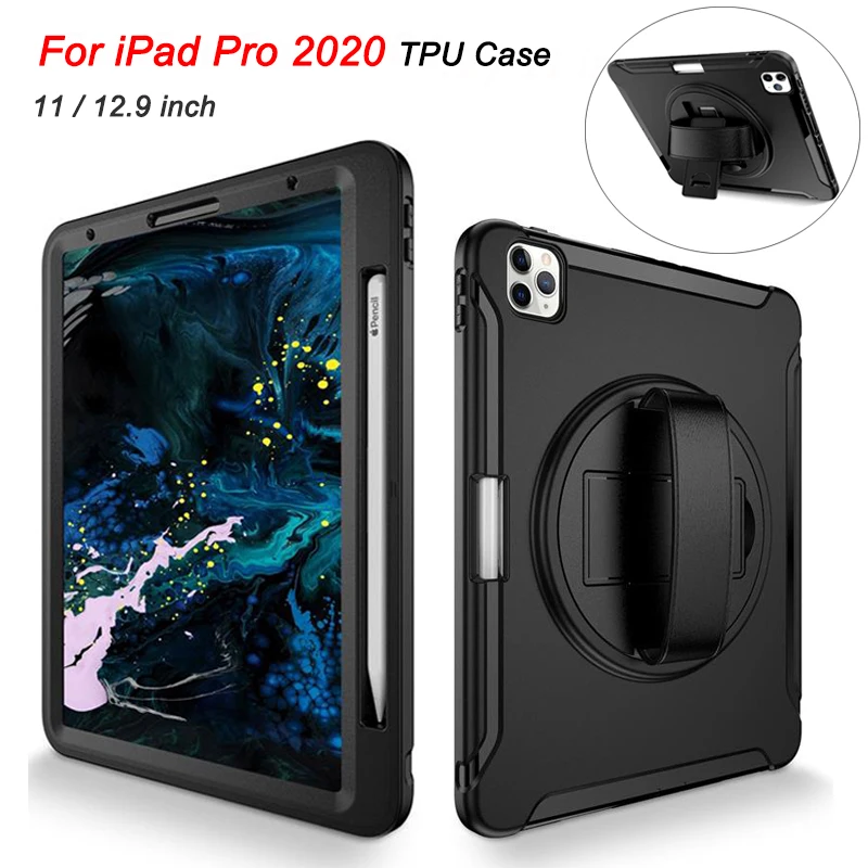 

For iPad Pro 11 12.9 Case 2020 TPU PC 3 Layer Shockproof Tablet Protective Back Cover For Apple iPad Pro 2020 12 9 Case Pen Slot