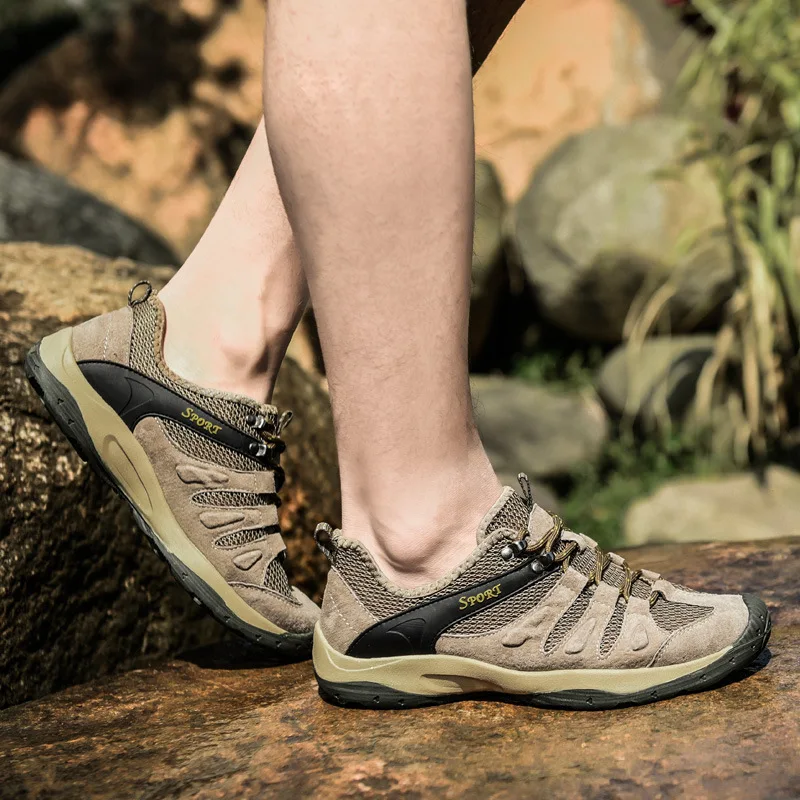 Летняя уличная спортивная обувь для пешего туризма; Мужская дышащая обувь для плавания по тепу; Повседневная обувь для пешего туризма; сетчатая мужская обувь