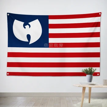 

Wu Tang Clan HipHop Large music festival Party background decoration poster banner hanging painting cloth art 56X36 inches