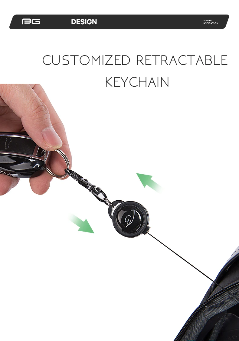 Neouo Irregular Hard Shell Fashion Sling Bags Retractable Keychain