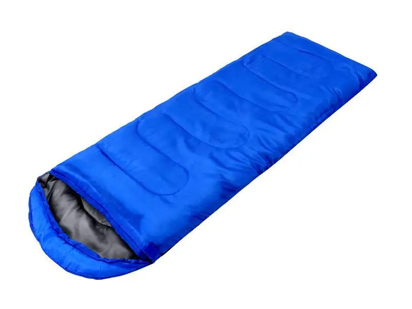 BLUE Outdoor Envelope Sleeping Bag Camping Travel Hiking bed Ultra-light waterproof portable 1000g 15~5degree compression lightweight - Цвет: BLUE
