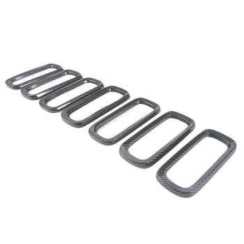 

7Pcs ABS Front Grill Grille Inserts for Jeep Renegade 2015-2018 Black