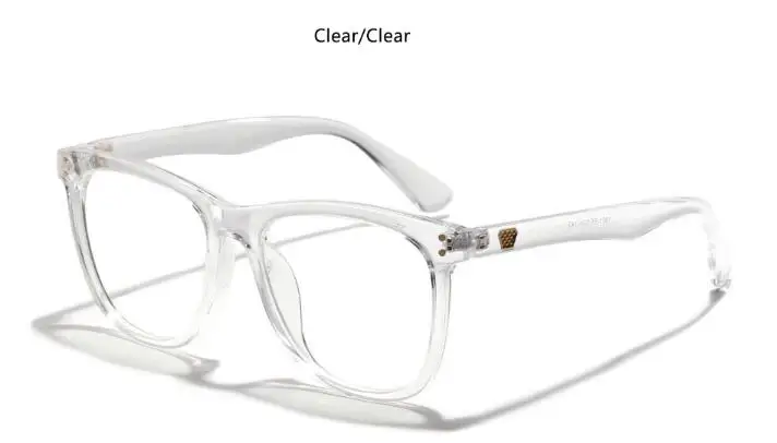 clear clear Негабаритный квадратный синий светильник очки PC черная оправа для очков женские прозрачные линзы очки мужские компьютерные очки Oculos винтажные - Цвет оправы: clear clear