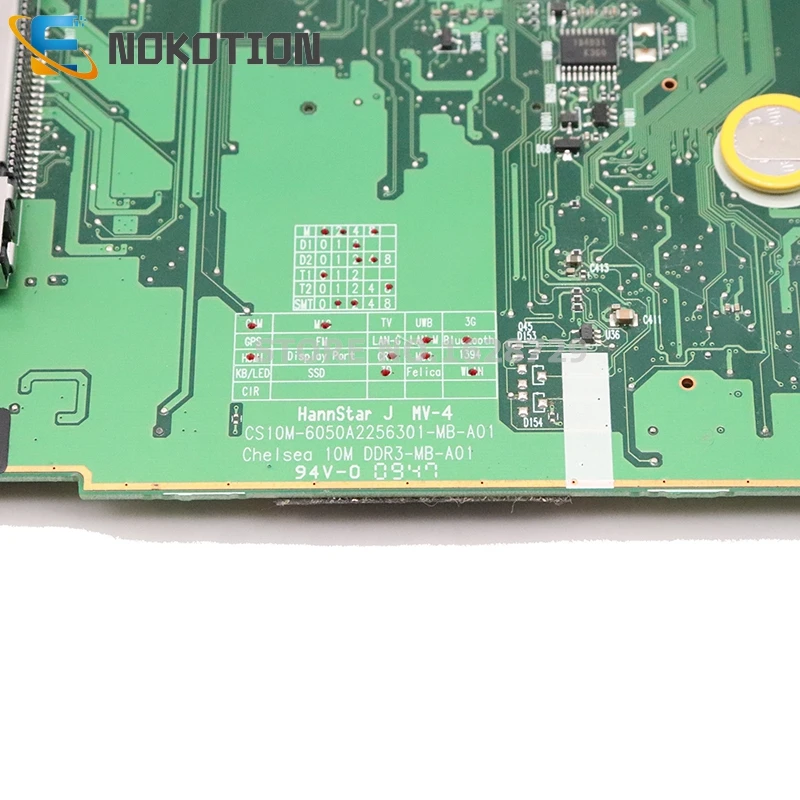 NOKOTION V000198120 1310A2256302 для Toshiba Satellite A500 A505 Материнская плата ноутбука GM45 DDR3 Бесплатный процессор