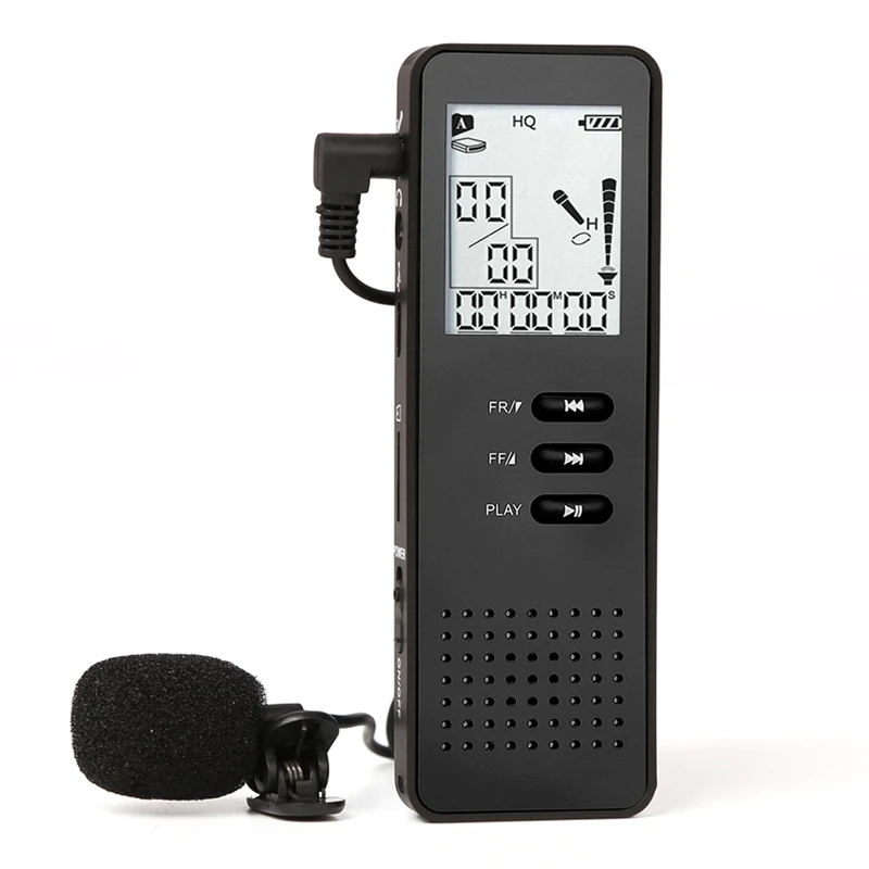  Digital Voice Recorder 8Gb Black Professional Portable Usb Audio Recorder With Mp3 Player Tf Card T