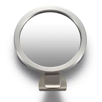 

Stainless Steel Anti Fog Shower Mirror Shaving Makeup Mirrors Bathroom Supplies with Suction Cup Hook