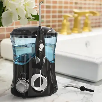 

Dental Oral Irrigator with 10 Pressure Settings and 7 Interchangeable Jet Tips for Teeth Braces and Bridges 600ML Water Tank