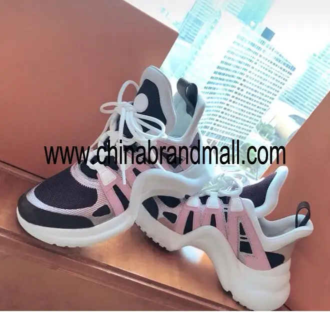 

Fashion Mixed Colors Dad Shoes Real Leather Round Toe Lace-up High Top Casual Shoes Woman Height Increasing Lady Shoes