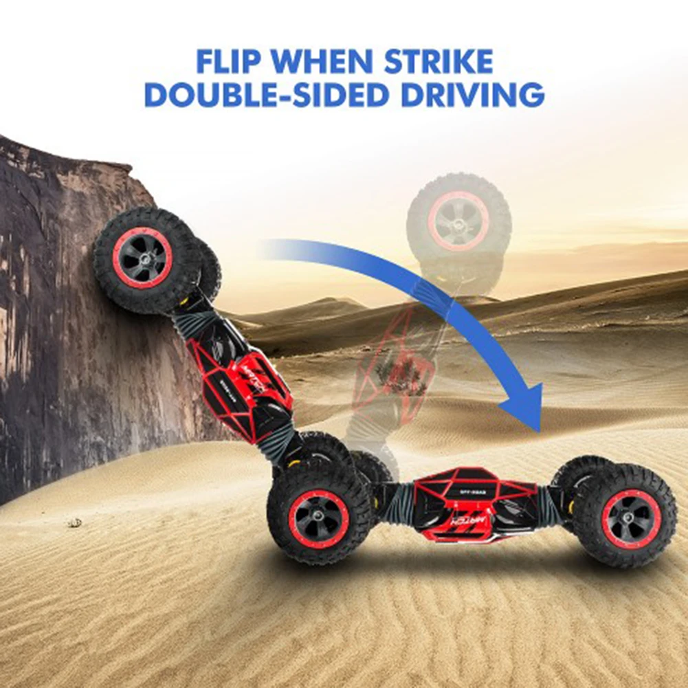 RC автомобиль 4WD грузовик весы двухсторонний 2,4G один ключ трансформация вездеход варанид скалолазание автомобили Дистанционное управление автомобиль игрушка