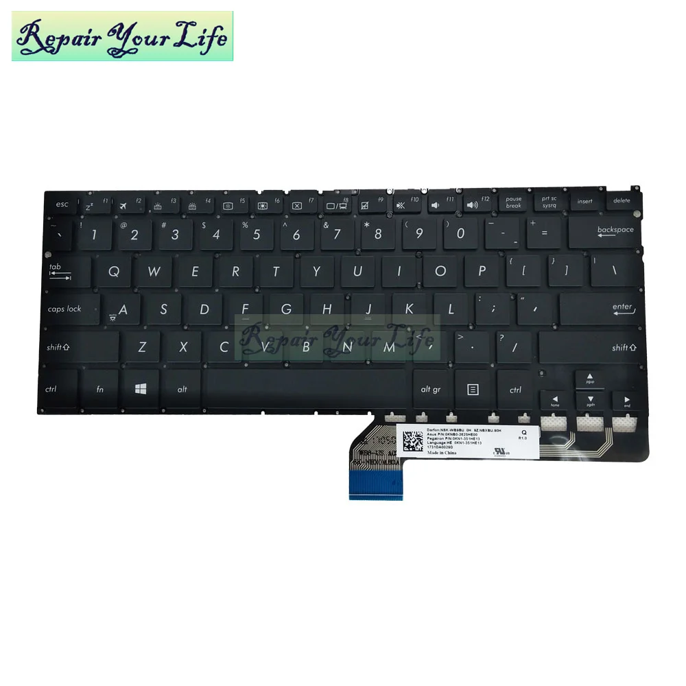 Computador Teclado Backlight para Asus Zenbook Ux360 Ux360ua Ux360u Q324ua Computador Portátil Teclados Inglês Qwerty 0kn1 351he13 us - Imagem 2