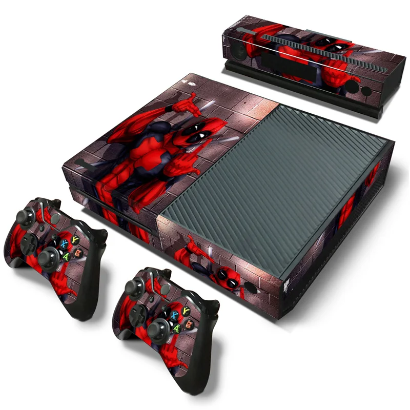 Marvel Spiderman Deadpool Sticker for XBOX ONE Skin Sticker Console and Controllers for XBOX ONE Gamepad Controller Decal 