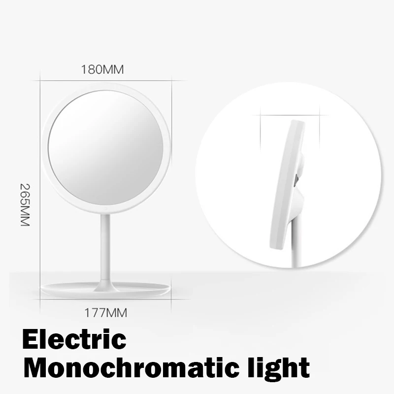 Led Light Makeup Mirror Desktop Rechargeable Vanity Mirror Desktop Folding Professional Beauty Portable Mirror With LED Light