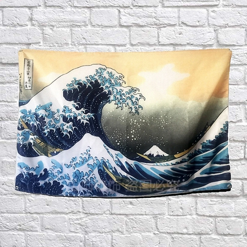 Японский плакат Kanagawa Ukiyo e баннеры для спальни гостиной классная комната