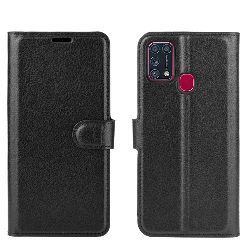 Для Samsung Galaxy M31 чехол с откидной крышкой для Высокое качество кожаный подставкой