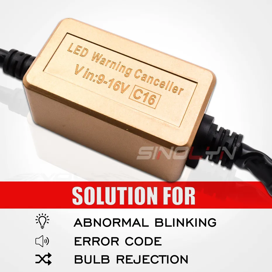 Wire HID Resistor Canceler Error Decoder C 892 H27 Fog Light Flicker Stop Fix LE