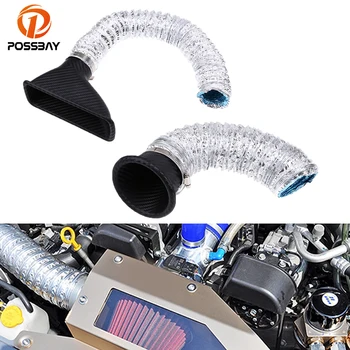 

POSSBAY Universal Air Intake Pipe Car SUV Air Intake Pipe Kit Front Bumper Turbo Turbine Inlet Pipe Air Funnel Cold Air Filter