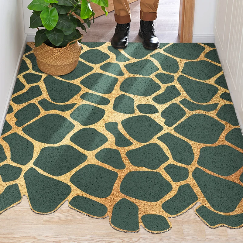 PVC Silk Loop Dust-proof Indoor Door Mat Geometry Diamond Plaid Check Outdoor Rug Mats Shoes Scraper for Entry Way Area Rugs PVC Silk Loop Dust-proof Indoor Door Mat Geometry Diamond Plaid Check Outdoor Rug Mats Shoes Scraper for Entry Way Area Rugs