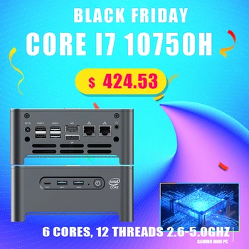 Kaufen TOPTON 10th Gen Intel Core I9 10980HK I7 10750H Mini PC 2 Lans Windows 10 2 * DDR4 Gaming Computer DP HDMI Typ-C 3x4K Display Pc