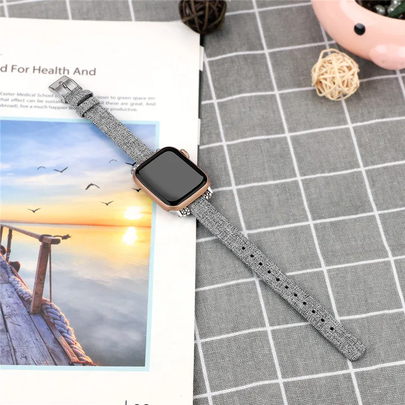Металлический ремешок для Apple Watch 1 2 3 38 мм 40 мм мягкий тонкий браслет для iWatch 5 4 42 мм 44 мм ремень