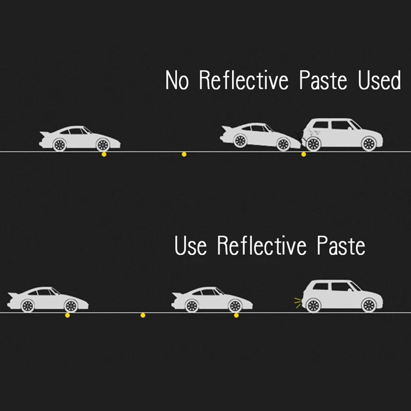 2Pcs/Set Car Reflective Safety Warning Strip Tape Car Bumper Reflective Strips Secure Reflector Stickers Decals
