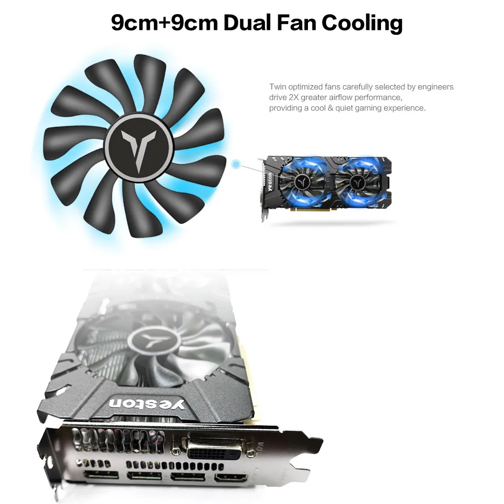 Yeston RX580 2048SP 4G desktop computer gaming game office 580 graphics card 8G