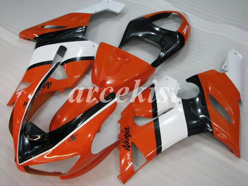 

New ABS Fairings Kit Fit for kawasaki Ninja ZX6R 636 2005 2006 6R 05 06 ZX-6R Fairing set orange white black