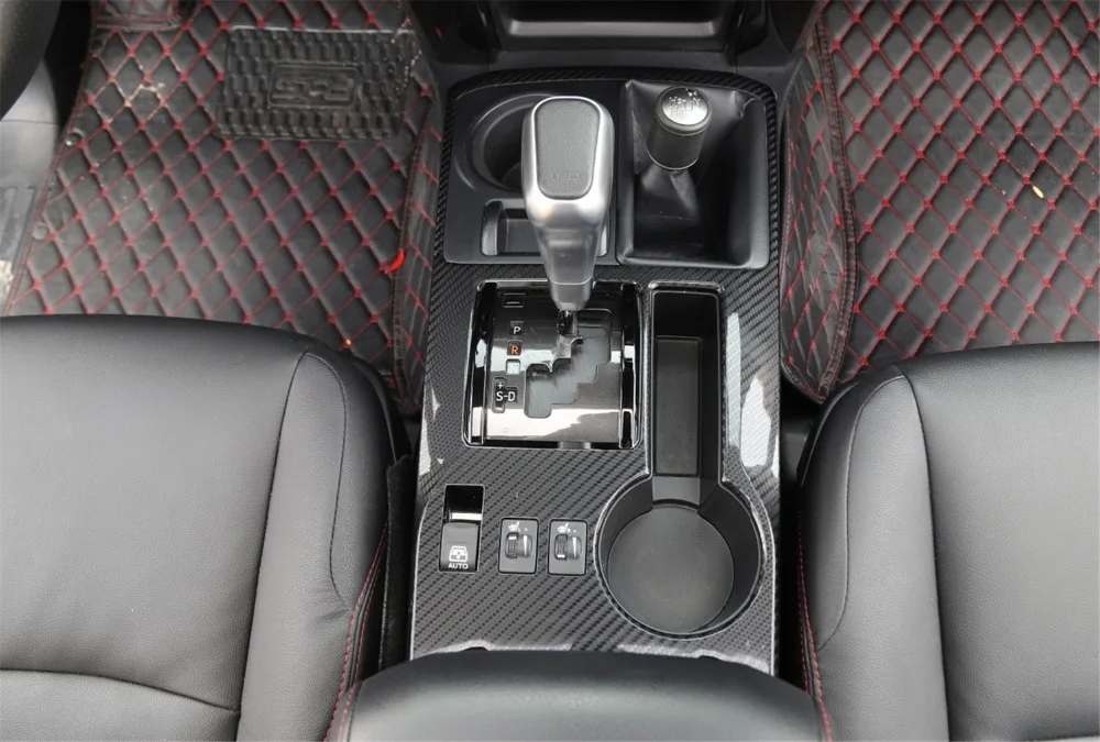 Накладка на крышку панели КПП Декоративные наклейки для Toyota 4runner 2010 рамка Обложка отделка Авто Стайлинг, аксессуары для интерьера