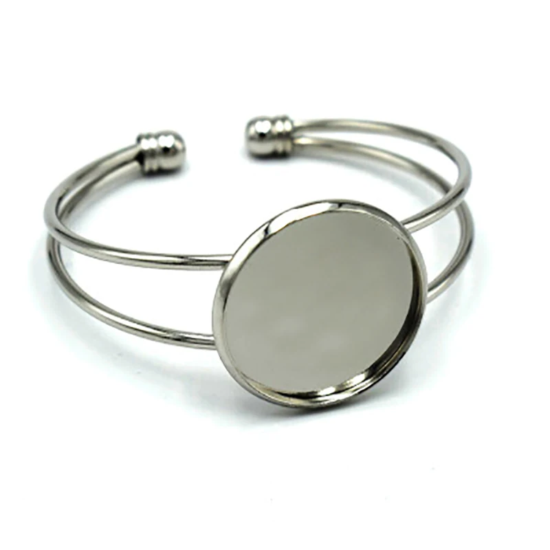 20mm G15996 Bracelet Blank Cuff Bezel Resin Bangle inlay Blank Glass Cabochon Base Bezel Hammered Adjustable Antique Bronze Bracelet