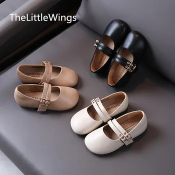 

Girls' shoes 2020 autumn new fashion children's princess black soft bottom student shoes 4-15 years old