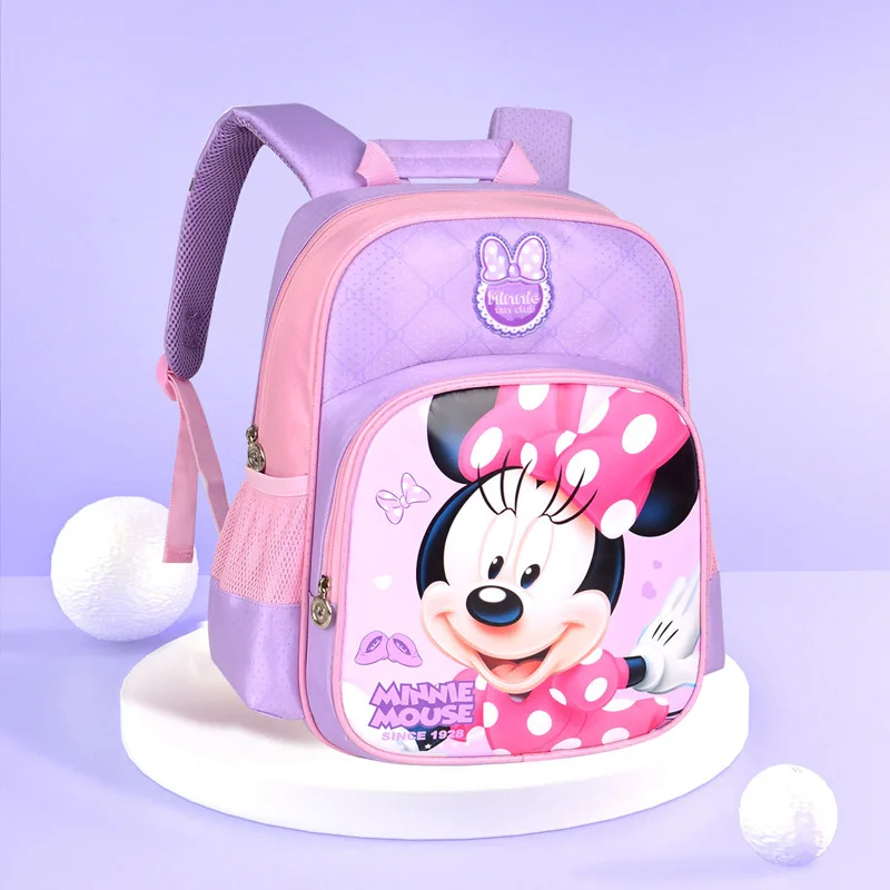 Disney Микки Минни Маус сумка дети девочки мальчик рюкзак для детского садика мультфильм водонепроницаемый детский мультфильм путешествия плюшевый рюкзак - Цвет: C